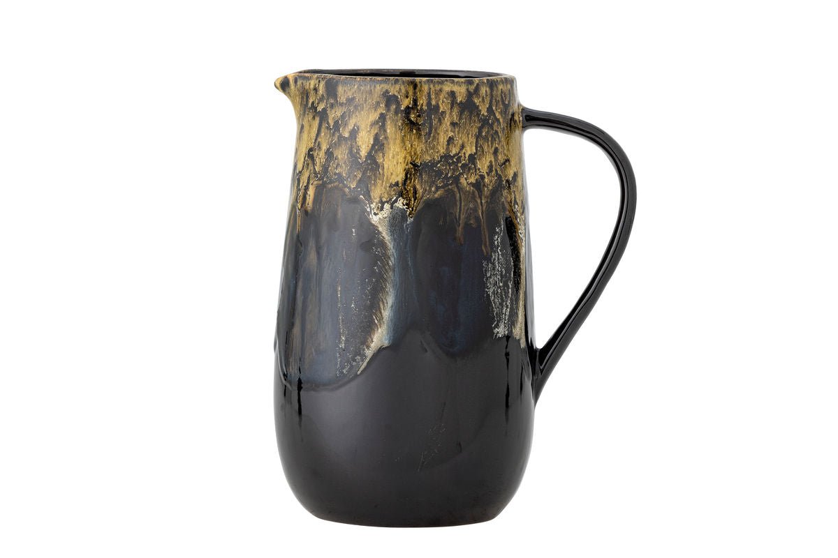 Luxusbetten24 Terrion – Handgefertigte Steingut Vase in Schwarz Dekoration
