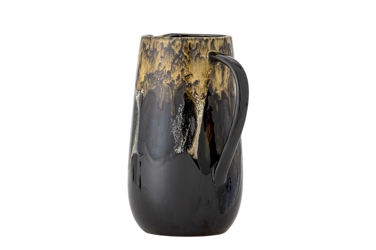 Luxusbetten24 Terrion – Handgefertigte Steingut Vase in Schwarz Dekoration