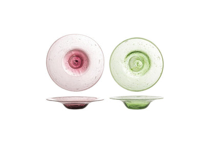 Luxusbetten24 Arimo Teller-Set Buntes Glas 2-Teilig