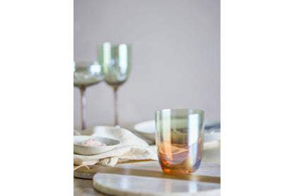 Trinkgläser Noemi – Glas in Bronze mit Perlmuttrand (4er-Set)