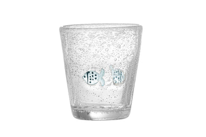 Kinder-Trinkglas Nizza – Mundgeblasenes Glas mit Fischmotiv
