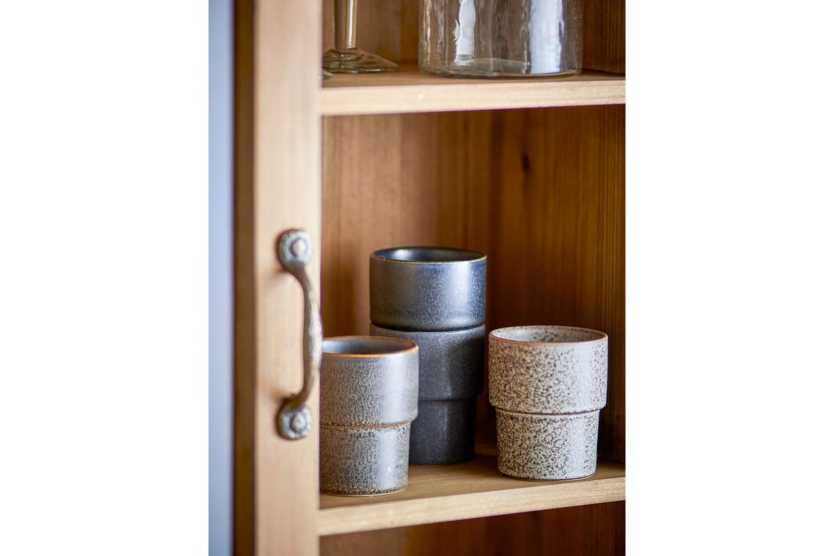 Becher-Set Varnö Braun Steingut 4-teilig für Zuhause Kaffee