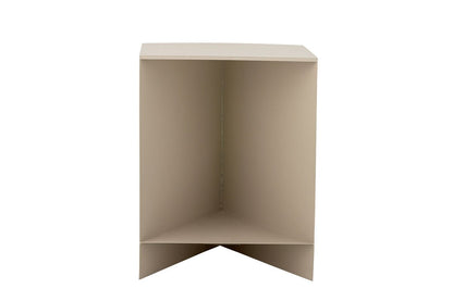 Luxusbetten24 Aira Beistelltisch Metall Naturton Beige
