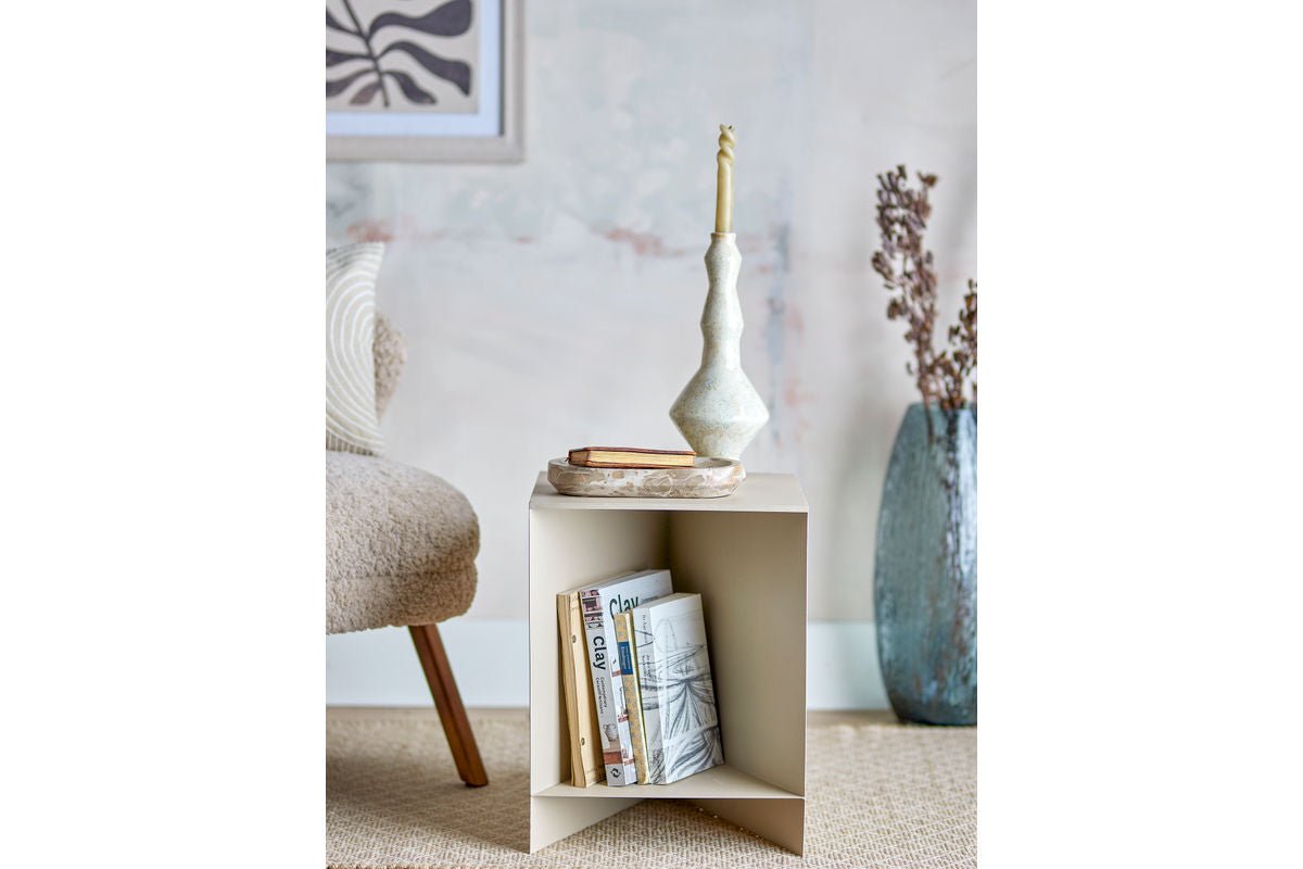Luxusbetten24 Aira Beistelltisch Metall Naturton Beige