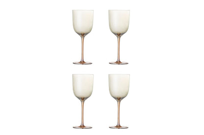 Celeste Weingläser Glas in Bronze mit Perlmuttrand, 4er-Set