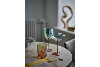 Celeste Weingläser Glas in Bronze mit Perlmuttrand, 4er-Set