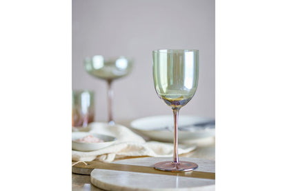 Celeste Weingläser Glas in Bronze mit Perlmuttrand, 4er-Set
