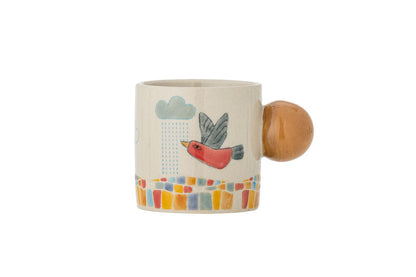 Tasse Zephyr – Natur, aus Steingut, Handgefertigt
