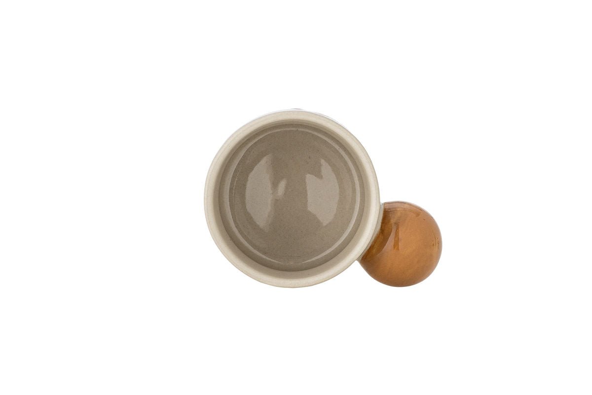 Tasse Zephyr – Natur, aus Steingut, Handgefertigt