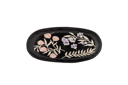 Luxusbetten24 Servierplatte Maribel Geprägtes Blumendesign Bunt für Tisch