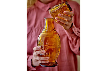 Dekanter- & Gläser-Set Lior – Glas in Warmen Bernsteinton