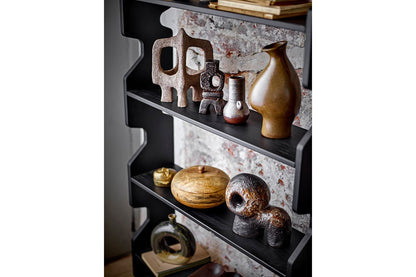Luxusbetten24 Ora Handgefertigte Dekorative Steingut Vase Braun Wohnzimmer