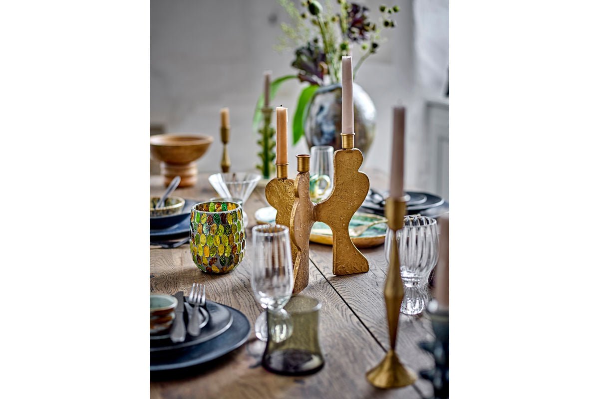 Corelia Kerzenhalter Metall Goldoptik Modern Elegant