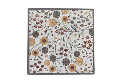 Luxusbetten24 Elise Papierserviette 33×33 cm Natur Florales Design Set