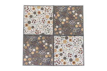 Luxusbetten24 Elise Papierserviette 33×33 cm Natur Florales Design Set