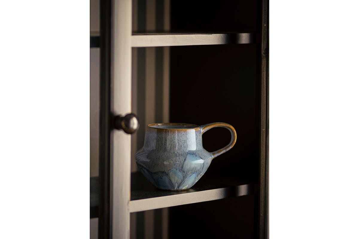 Elvion Becher-Set aus Blauem Steingut 4‑teilig, Blau, für den Alltag