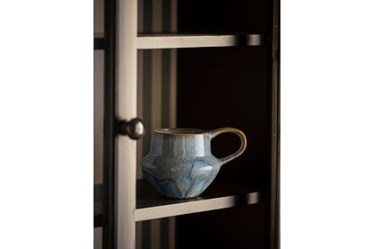 Elvion Becher-Set aus Blauem Steingut 4‑teilig, Blau, für den Alltag