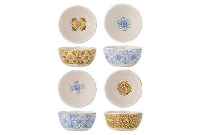 Savio Schalen Set – Blau‑Goldes Muster, 4‑er‑Set