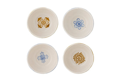 Savio Schalen Set – Blau‑Goldes Muster, 4‑er‑Set