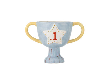 Kinder-Blumentopf Champion Leo – Keramik in Pokalform