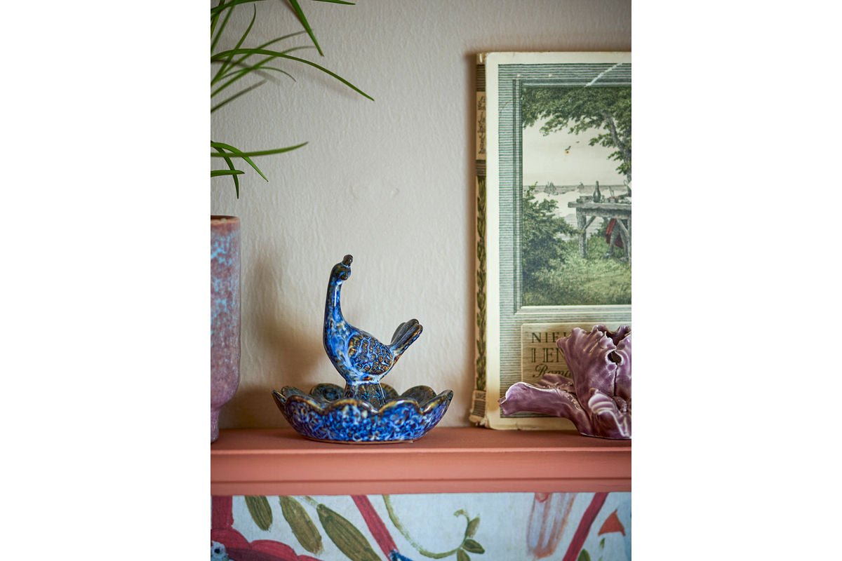 Luxusbetten24 Keldor Schale aus Steingut, Blau, Handgefertigt Design