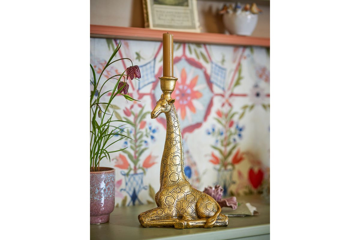 Kerzenhalter Savana Polyresin Goldoptik Stil Gold Dekorativ Wohnzimmer