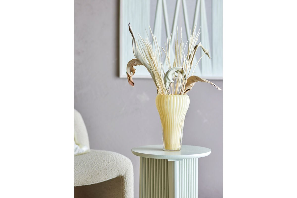 Luxusbetten24 Solene Vase Gelbes Glas Gelb