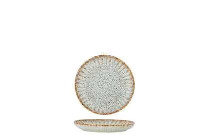 Luxusbetten24 Teller Arden Steingut Grau‑Beige Klassisches Modernes Essgeschirr