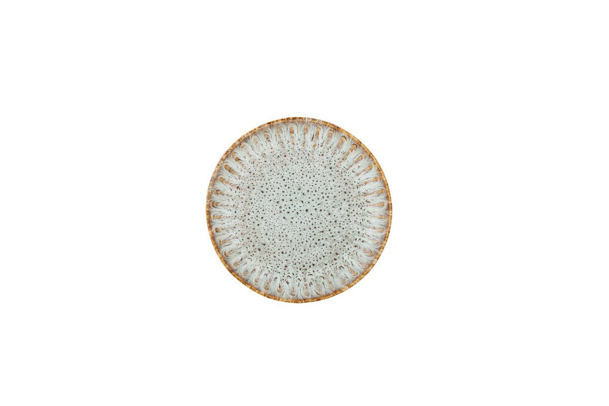 Luxusbetten24 Teller Arden Steingut Grau‑Beige Klassisches Modernes Essgeschirr