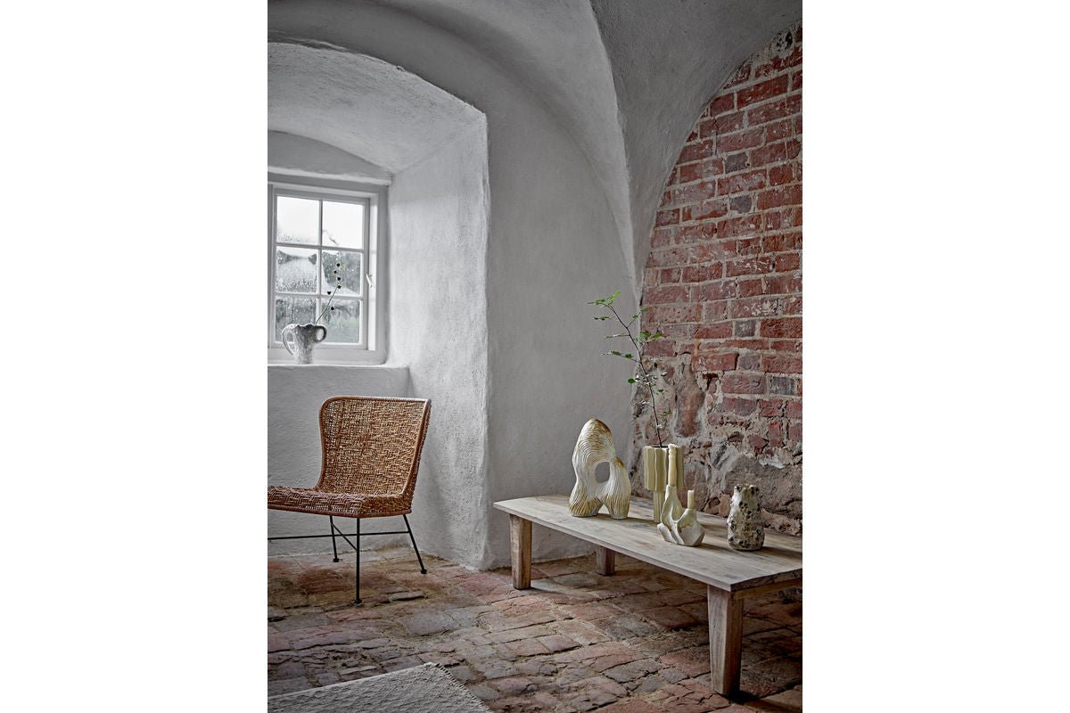 Luxusbetten24 Siam Vase Steingut Natur
