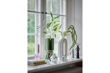 Kima 2er Set Vase Grün aus Steingut