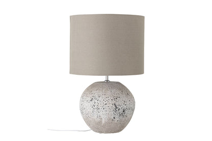 Luxusbetten24 Tischlampe Marbey aus Steingut Handgefertigt Beige Wohnzimmer
