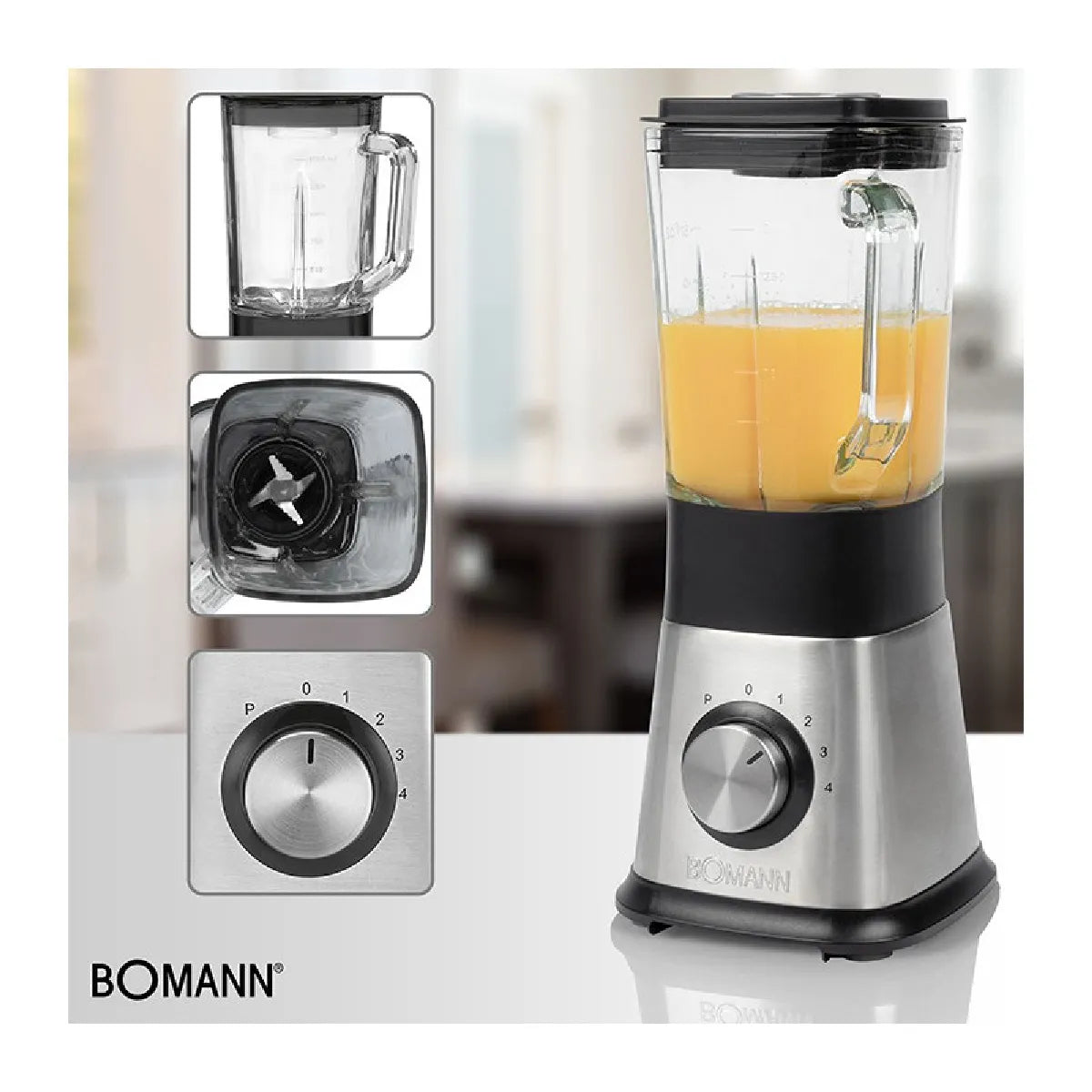 Bomann UM 1374 CB Licuadora 1,5L Acero Inoxidable 650W