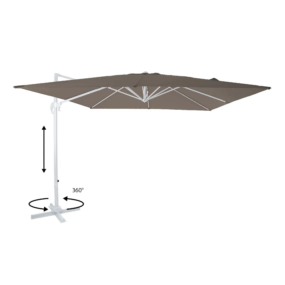 Axi House AXI Nima Parasol Desplegable Aluminio Blanco/Taupe