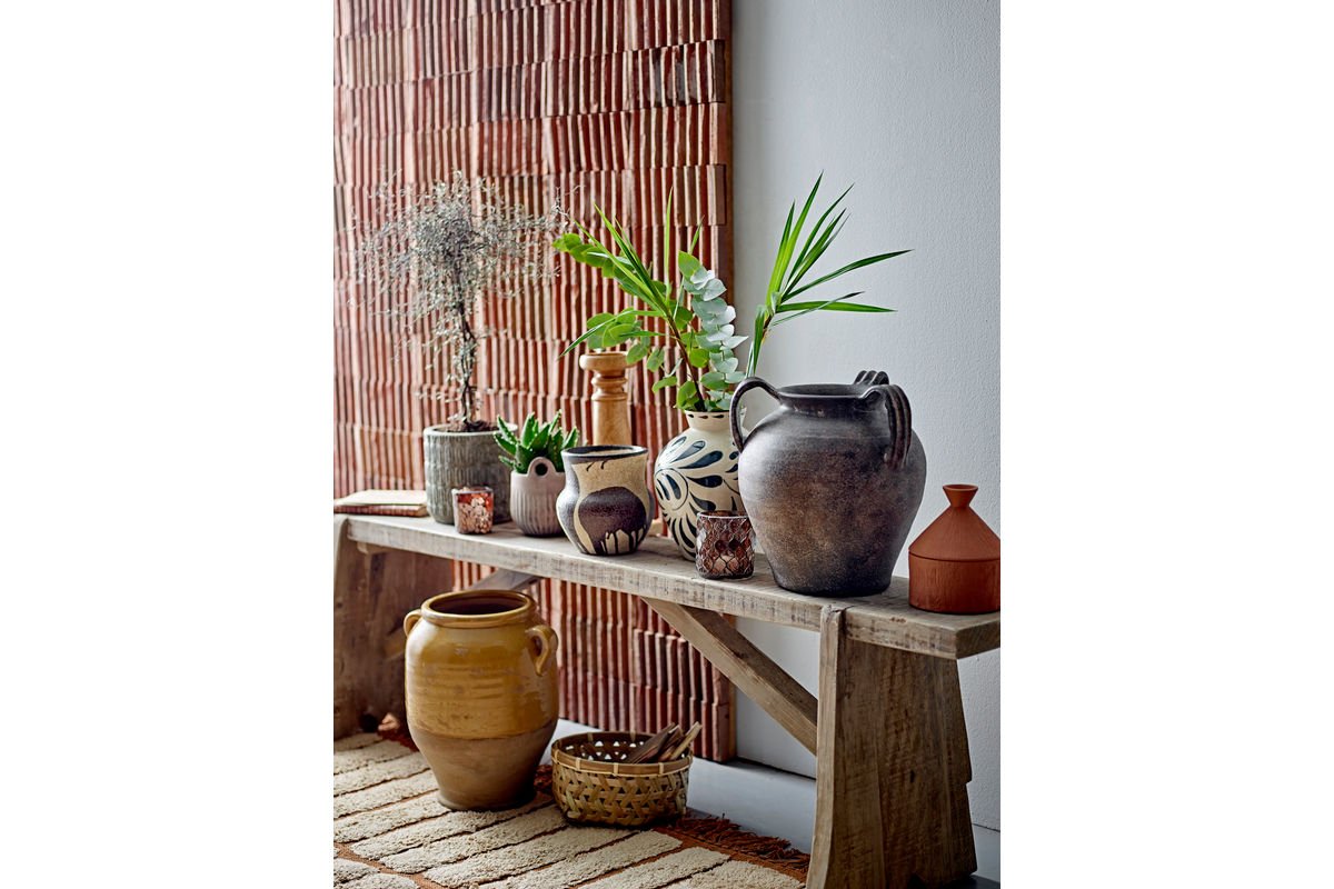 Blumentopf Tinos – Rustikaler Keramiklook in Grautönen