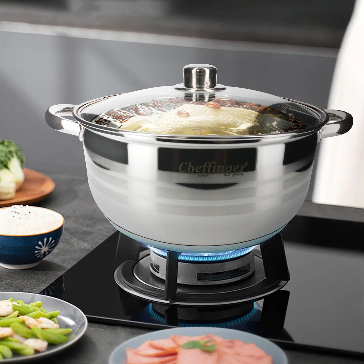 Batterie Marmites Inox Cheffinger Gris MKR00011346568