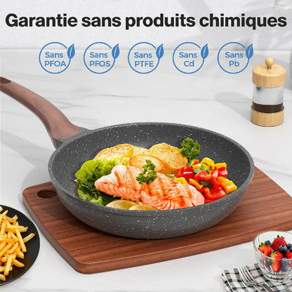 Poêle Antiadhésive 28cm YASHE Gris MKR00014183346