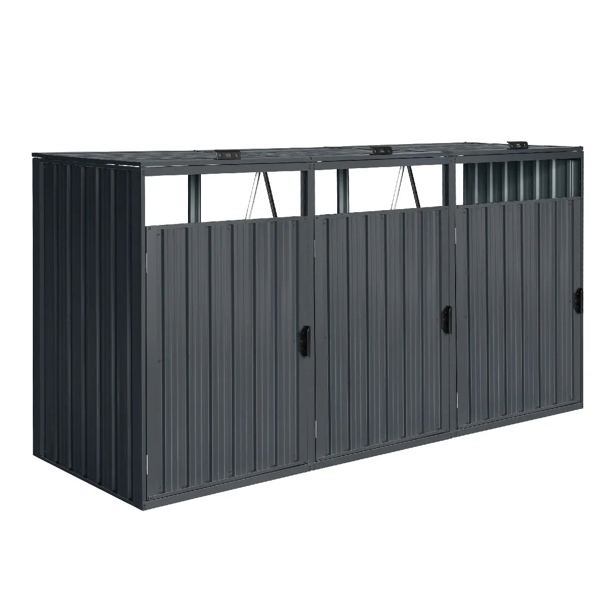 Axi House Caja Basura Acero Galvanizado 2,4x0,8x1,22 M Gris