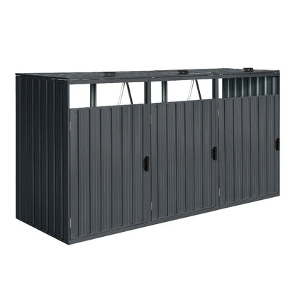 Axi House Caja Basura Acero Galvanizado 2,4x0,8x1,22 M Gris