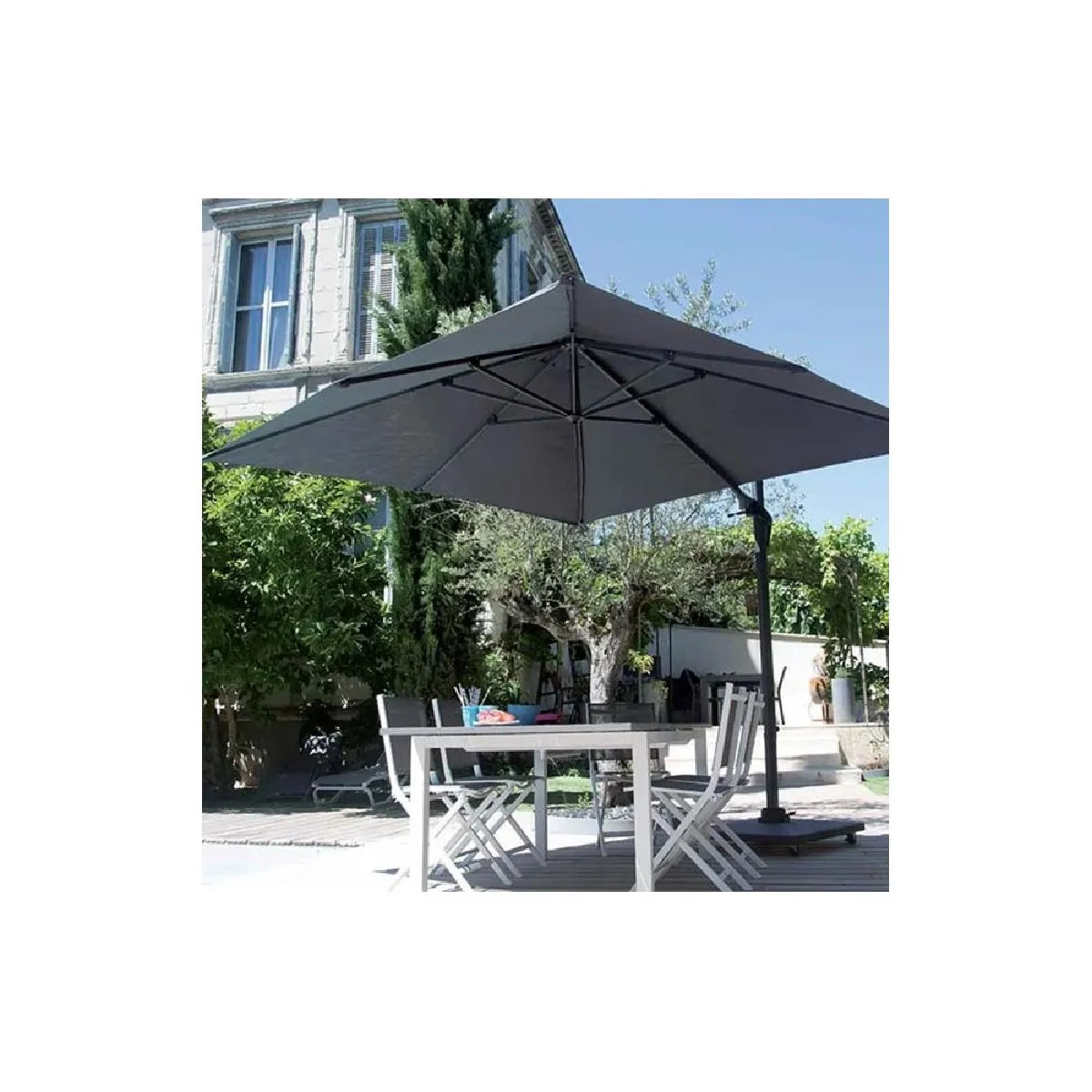 Alizé Roma Parasol Desplazado Taupe 3×3 m
