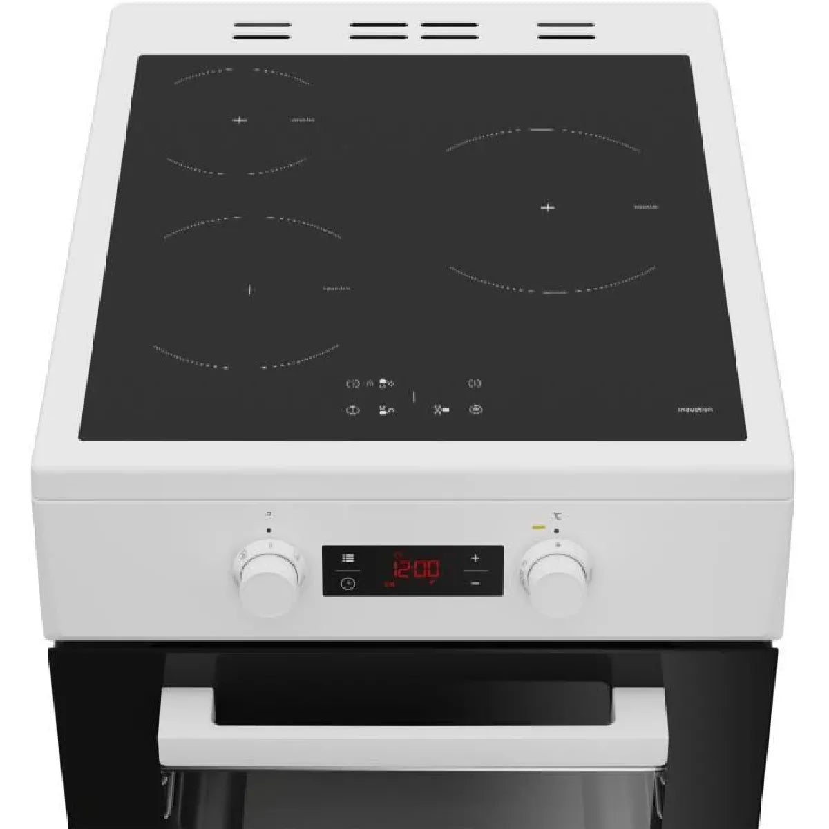Beko FSM58301WC Cocina Inducción 3 Quemadores y Horno 60L Blanco