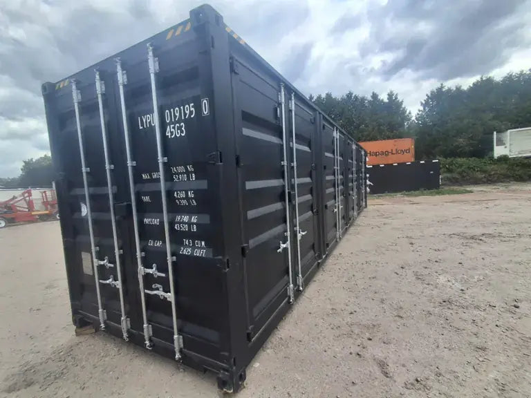 Rhino-Cross-Containers 2025 Contenitore High Cube 40ft Nero 4 Porte