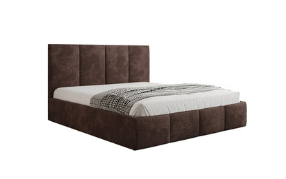 Mina Designer Polsterbett Cord – 140 × 200 cm, wählbare Kopfteilhöhe, Farben