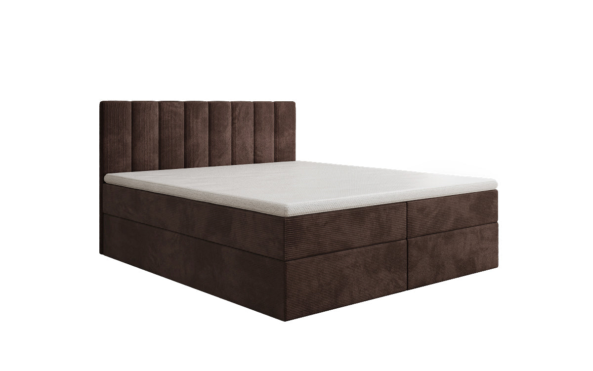 Luxusbetten24 Sofia Boxspringbett Cord mit Stauraum