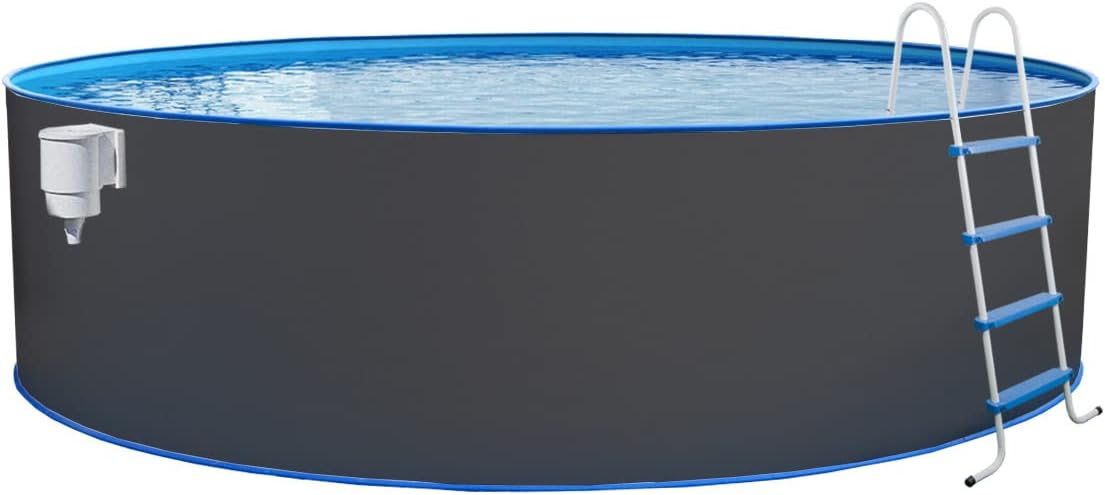 Contenedores Ejido Piscina a Parete Acciaio 350x120 cm Antracita