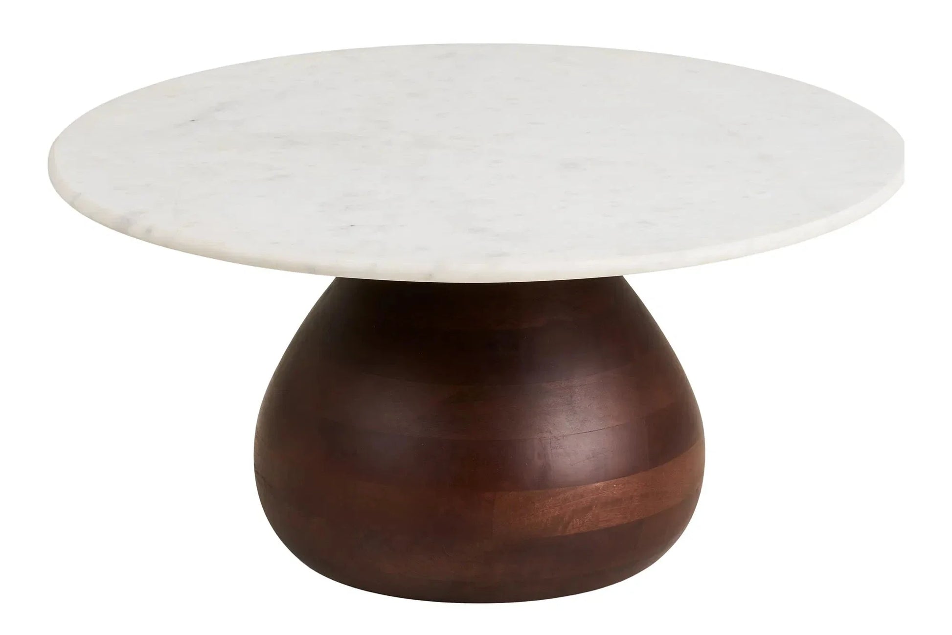 Luxusbetten24 Marvella Couchtisch Marmorplatte Braun