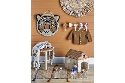 Kinder Garderobe Haily aus Kiefernholz mit Bonbon Design Bunt