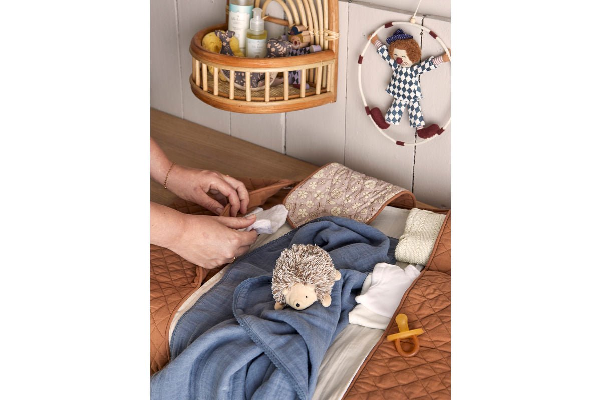 Ocean Wickelauflage, Wasserabweisend, mit Taschen, Braun, für Babys