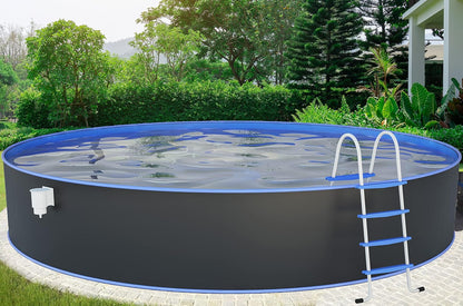Contenedores Ejido Piscina a Parete Acciaio 350x120 cm Antracita