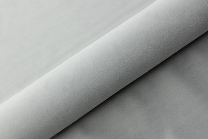 Luxusbetten24 Lunera Designer Polsterbett, Samt mit Stauraum, 200×200 cm, Hellgrau